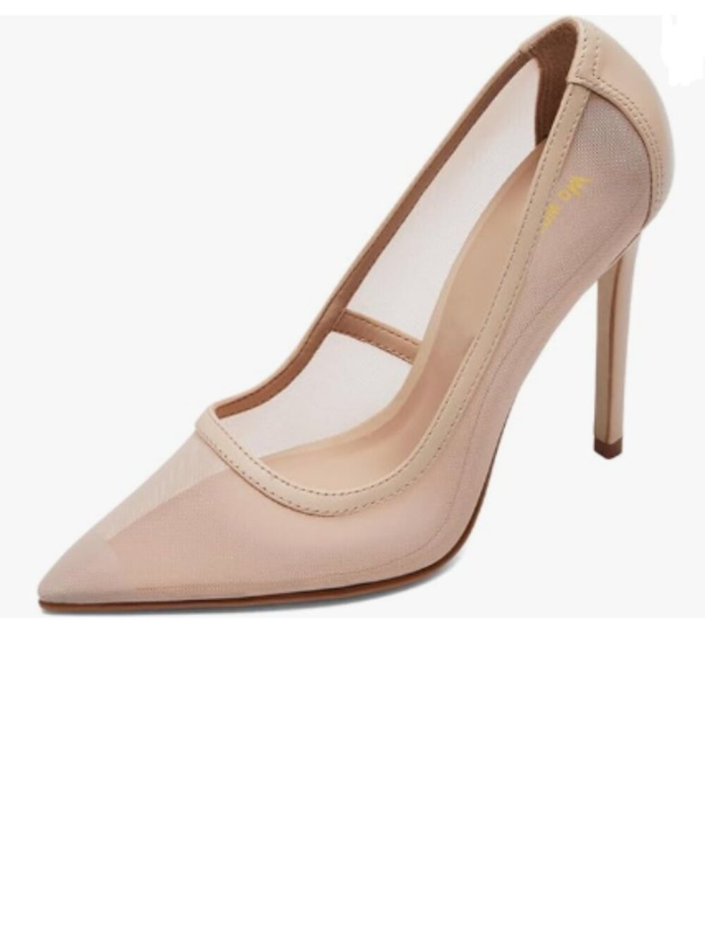 Apricot Women’s Sexy Pumps Stiletto High Heels Mesh Slip On Pointed Toe Shoes